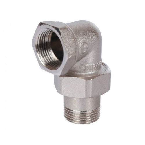 STOUT Американка угловая В/Н 1" (кольцо) никелированная STF-0057-000001, фото