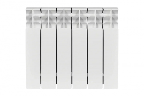 Радиатор биметаллический Stout TITAN 350 6 секций боковое подключение, фото