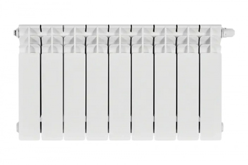 Радиатор биметаллический Stout TITAN 350 9 секций нижнее правое подключение, фото
