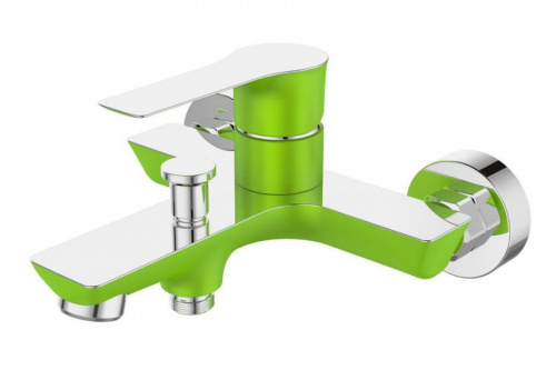 Смеситель DEVIDA ZUTTO-GRASS для ванны, с литым изливом и дивертором, зеленый, фото