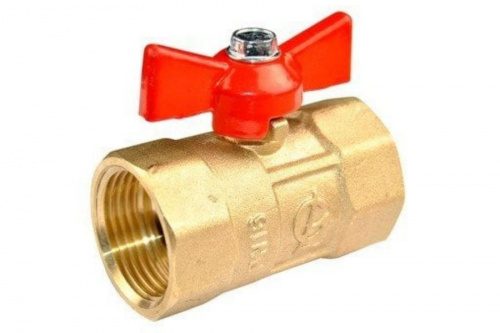 Кран шаровый 11б27п1 ПРАКТИК DN-20 В/В бабочка PN16 130 ГАЛЛОП, фото