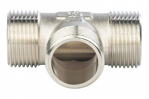 STOUT Тройник Н/Н/Н 1/2" никелированный SFT-0018-121212, фото фото 2