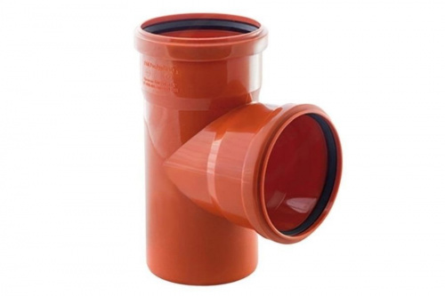 Тройник канализационный наружный 200x200 90гр. , фото