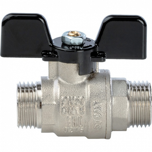 Кран шаровый полн. прох. 1/2" Н/Н бабочка, STOUT, фото фото 3