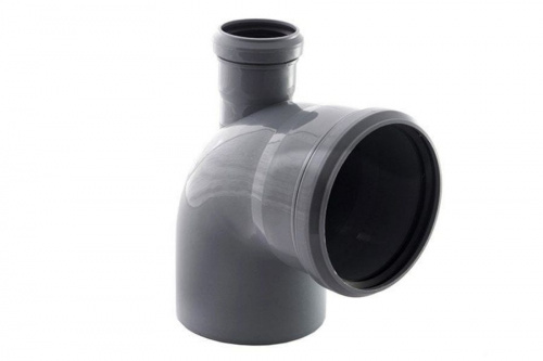 Отвод канализационный 110х50 87гр. фронтальный , фото