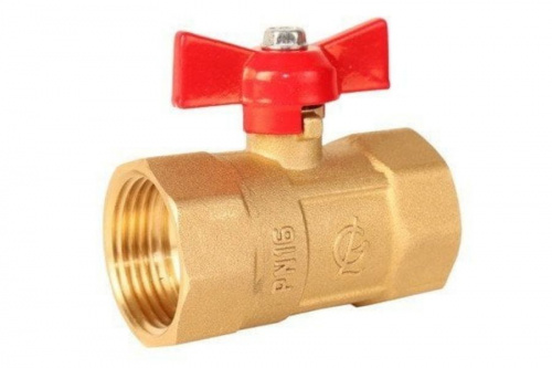 Кран шаровый 11б27п1 ПРАКТИК DN-25 В/В бабочка PN16 130 ГАЛЛОП, фото