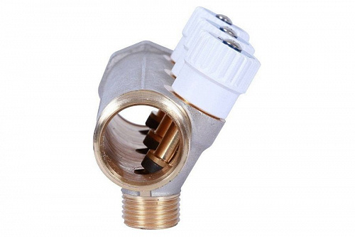 STOUT Коллектор для воды косой 3/4", 3 отвода 1/2" с вентилями (плоское уплотнение) фото 2 STOUT Коллектор для воды косой 3/4", 3 отвода 1/2" с вентилями (плоское уплотнение), фото фото 2