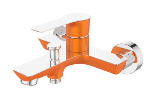 Смеситель DEVIDA ZUTTO-ORANGE для ванны, с литым изливом и дивертором, фото