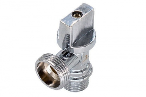 Кран шар. д/быт. прибор. 1/2"х3/4" ш/ш угловой с отражателем, фото