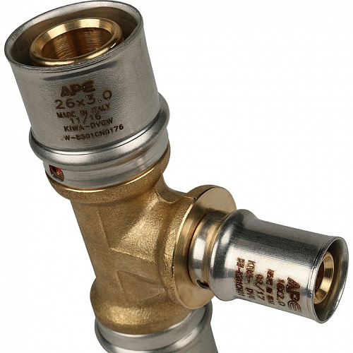 Пресс тройник редукционный Stout 26х16х26 для м/п труб SFP-0005-261626, фото фото 6