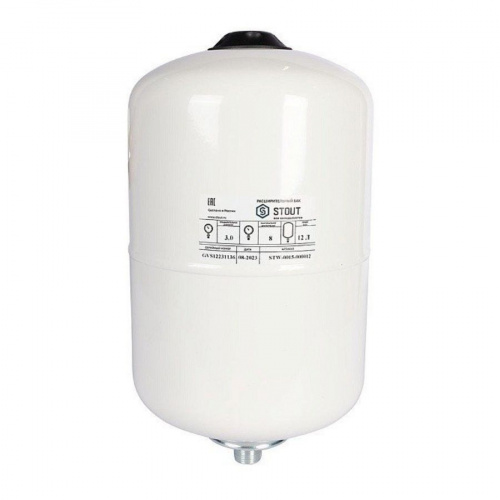 Stout Расширительный бак для ГВС 12 л вертикальный белый, фото