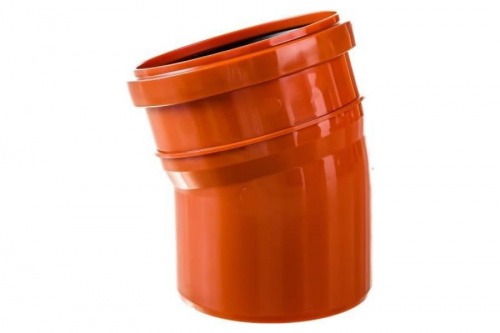 Отвод канализационный наружный 110 15гр., фото