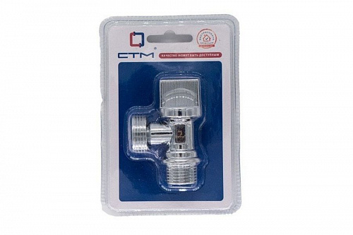 Кран шар. д/быт. прибор. 1/2"х3/4" ш/ш угловой с отражателем, фото фото 2