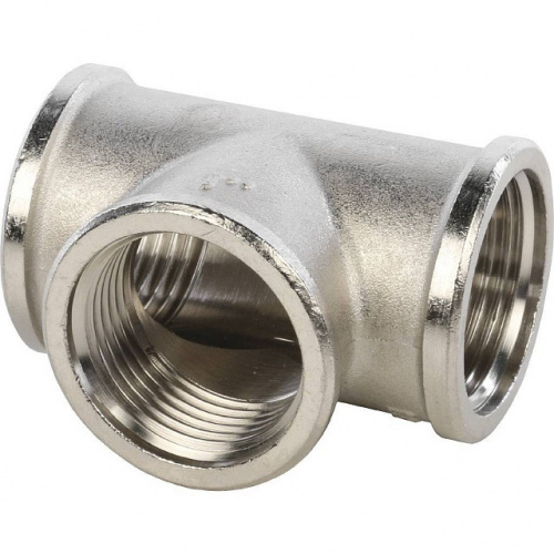 STOUT Тройник В/В/В 1" никелированный SFT-0020-000001, фото