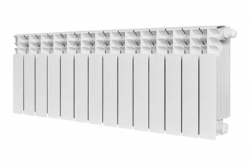 Радиатор биметаллический Stout TITAN 350 14 секции нижнее правое подключение, фото фото 2