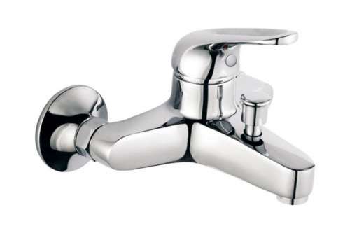 Смеситель DEVIDA URBI для ванны, с литым изливом и кнопочным дивертором, фото