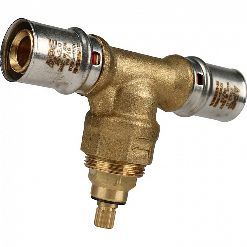 Вентиль с хромированной ручкой Stout 20х20 для м/п труб прессовой, фото фото 2