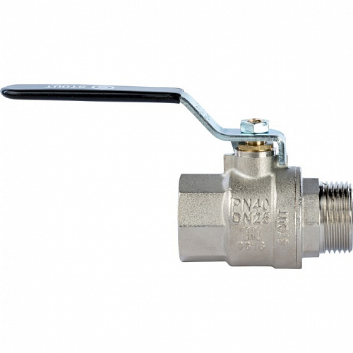 Кран шаровый полн. прох. 1" В/Н ручка, STOUT, фото фото 3