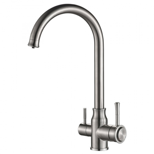 Смеситель DEVIDA для питьевой воды, матовый, SUS304, на гайке, фото