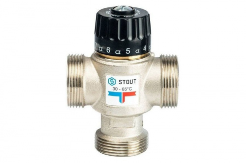 Термостатический смесительный клапан STOUT для систем отопления и ГВС 1 1/4" НР 30-65, фото