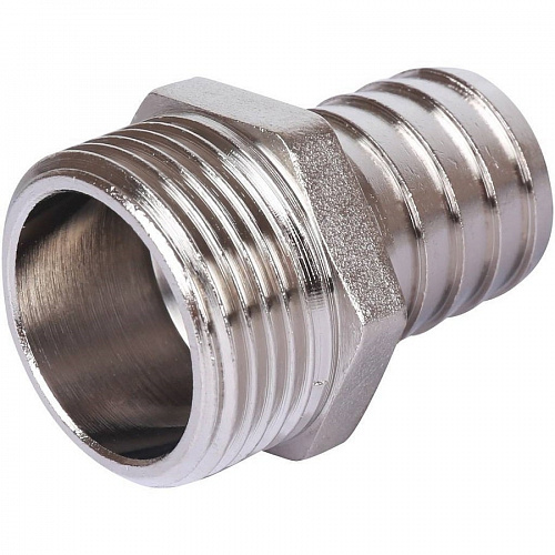 Штуцер Stout никелированный 1х25 НР SFT-0067-000125, фото фото 3