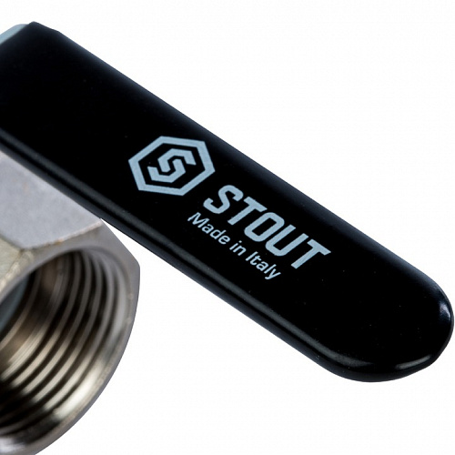 Кран шаровый полн. прох. 1" В/Н ручка, STOUT, фото фото 4