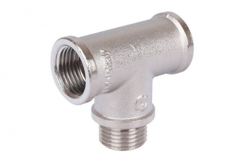 STOUT Тройник В/Н/В 1/2" никелированный SFT-0065-121212, фото