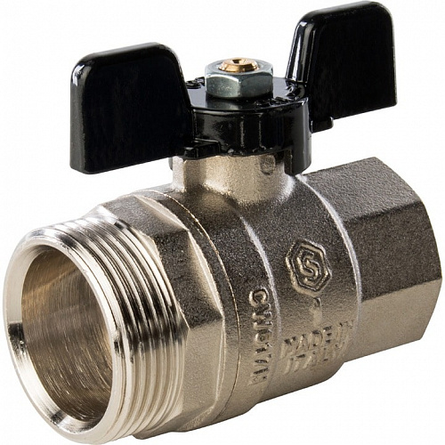 Кран шаровый полн. прох. c америк. 1"  бабочка, STOUT, фото фото 4