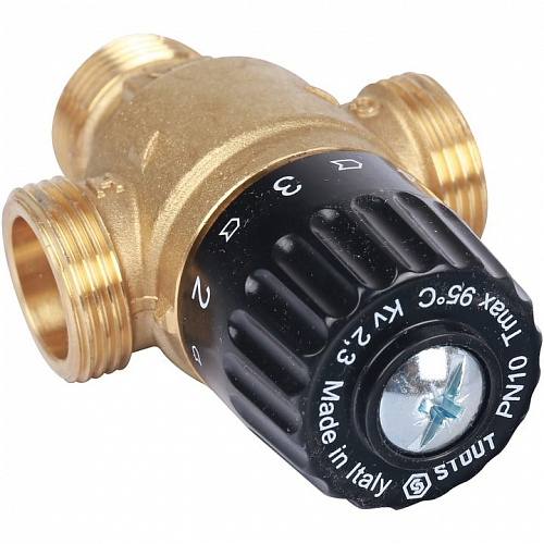 Термостатический смесительный клапан Stout для систем отопления и ГВС 3/4" НР 35-60°С KV 2,3, фото фото 5