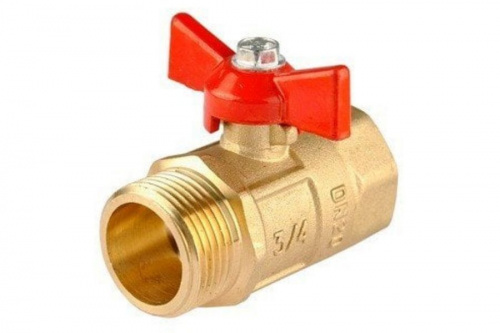 Кран шаровый 11б27п1 ПРАКТИК DN-20 В/Н бабочка PN16 131 ГАЛЛОП, фото