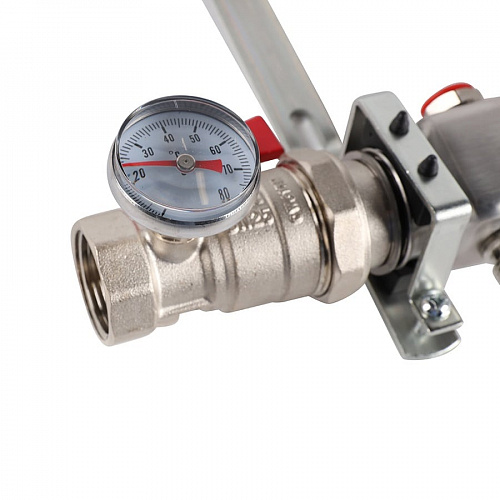 Коллектор без расходомеров ROMMER 5 выходов нерж. сталь в сборе, фото фото 3