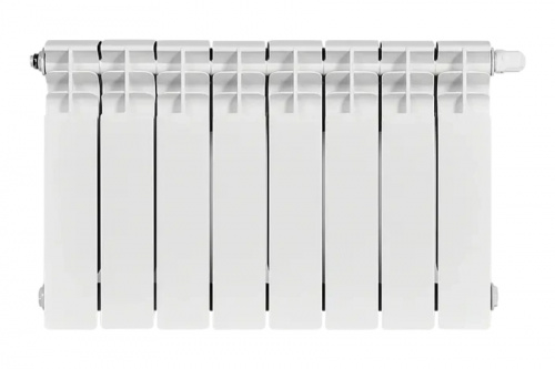 Радиатор биметаллический Stout TITAN 350 8 секций нижнее правое подключение, фото