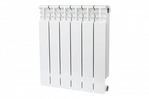 Радиатор биметаллический Stout Space 500 6 секций боковое подключение, фото фото 2