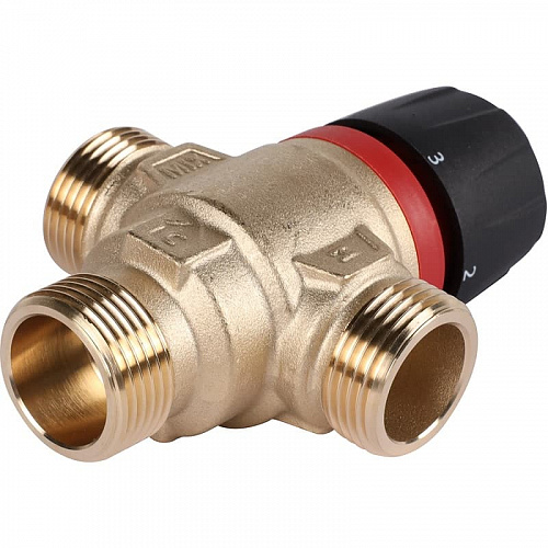 Термостатический смесительный клапан Rommer для отопления и ГВС 3/4" НР 30-65°С KV 1,8 (цент смешив), фото фото 6