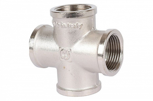 STOUT Крестовина В/В/В/В 3/4" никелированная SFT-0031-000034, фото фото 3