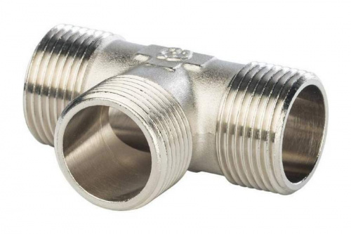 STOUT Тройник Н/Н/Н 1/2" никелированный SFT-0018-121212, фото