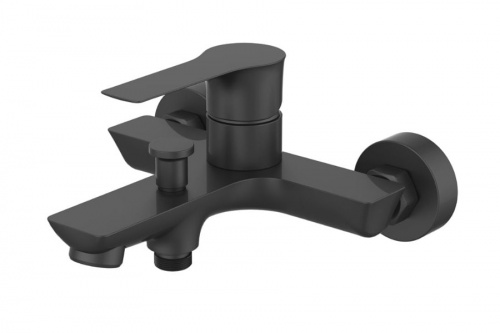 Смеситель DEVIDA ZUTTO-NERO для ванны, с литым корпусом-изливом и дивертором, фото