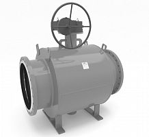 Кран шаровый LD фланцевый КШЦФР ст. 20 Ду800/700 Ру1,6 с редуктором, фото