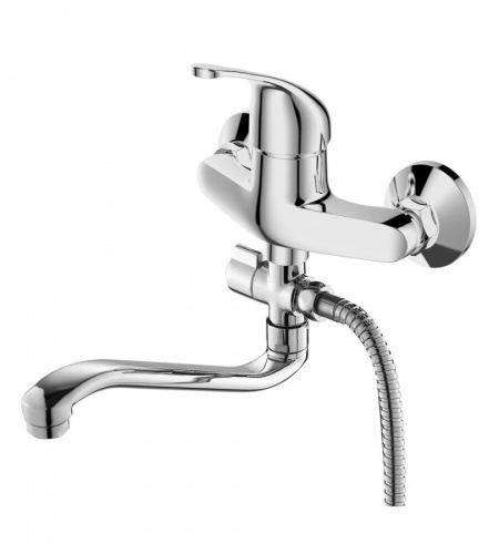 Смеситель DEVIDA ELRA для ванны, с поворотным изливом и наружным дивертором, фото