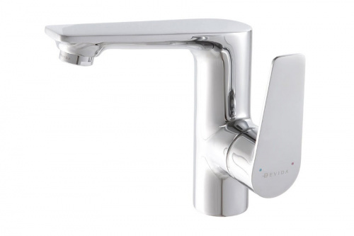 Смеситель DEVIDA серия VIVA для раковины, с боковой ручкой, на гайке, фото