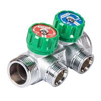 Коллектор регулирующий TIM 1", 2 отвода 3/4" ЕК, фото