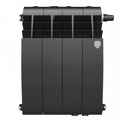 Радиатор биметаллический Royal Thermo Biliner 350 VDR Noir Sable 4 секции, фото фото 2