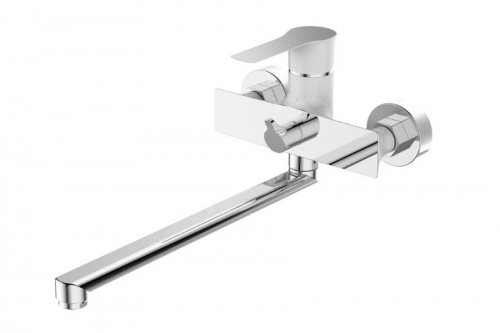 Смеситель DEVIDA ZUTTO-WHITE для ванны, с поворотным изливом и встроенным дивертором, фото