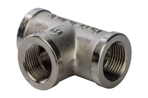 STOUT Тройник В/В/В 3/8" никелированный SFT-0020-000038, фото