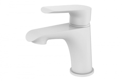 Смеситель DEVIDA GEMMA-WHITE для раковины, белый, на гайке, фото