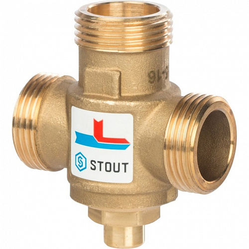 Термостатический смесительный клапан Stout G 1"М-G 1"1/2F-G 1"M 60°С, фото фото 4