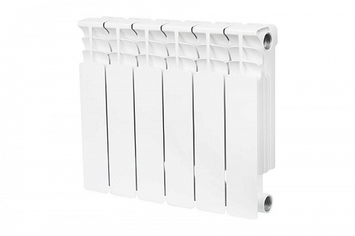 Радиатор биметаллический Stout Space 350 6 секций боковое подключение, фото фото 2