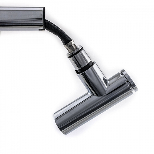 Смеситель DEVIDA для кухни, вытяжной, на гайке, фото фото 2