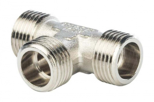 STOUT Тройник Н/Н/Н 3/4" никелированный SFT-0018-343434, фото