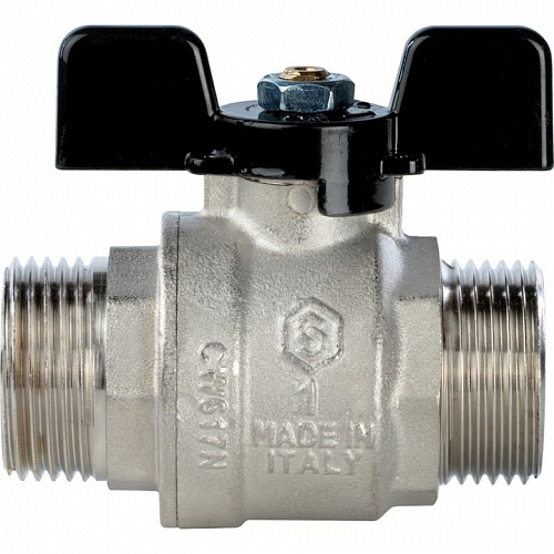 Кран шаровый полн. прох. 1" Н/Н бабочка, STOUT, фото фото 2